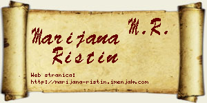 Marijana Ristin vizit kartica